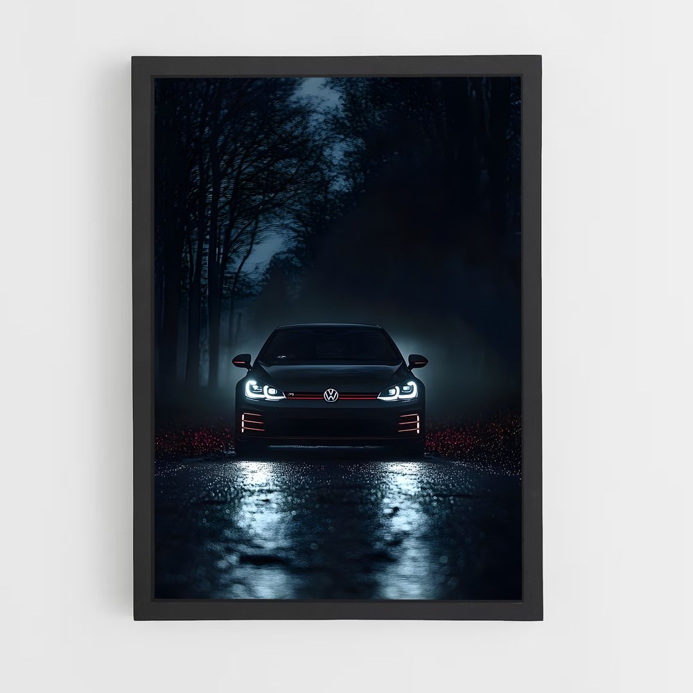 Poster élégant Golf gti mk – affiche Volkswagen (vue 2)